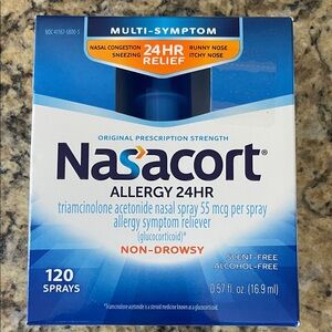 NIB $30 Nasacort non-Drowsy Allergy 24 hour 120 sprays